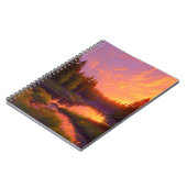 黄金の夕焼けの松の森の抱擁 ノートブック (左側)
