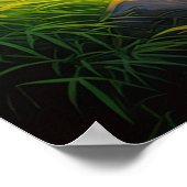 黄金の夕焼け竹の森 ポスター (角)