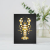 黄金の多角形のロブスタークロウフィッシュの黒 シーズンポストカード (スタンド正面)