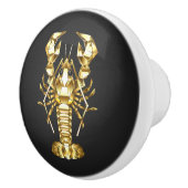 黄金の多角形のロブスタークロウフィッシュの黒 セラミックノブ (右)