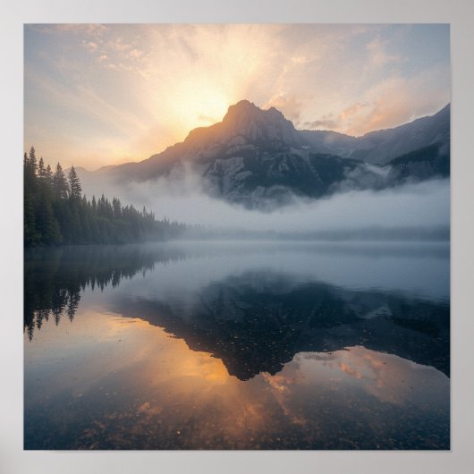 黄金の夜明けの反射 ポスター (正面)