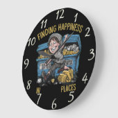 黄金の夢：裕福な少年 ラージ壁時計 (傾斜)