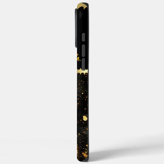 黄金の大理石のパターンの宇宙宇宙 Case-Mate iPhoneケース (裏面 / 左)