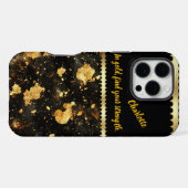黄金の大理石のパターンの宇宙宇宙 iPhoneケース (裏面横)