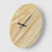 黄金の大理石：豪華なテクスチャ背景。 ラージ壁時計 (傾斜)