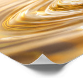 黄金の大聖堂の液体の飛沫 ポスター (角)