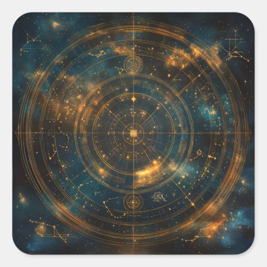 黄金の天星地図 スクエアシール (正面)