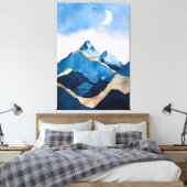 黄金の天頂の水色 キャンバスプリント (インサイチュ (寝室))