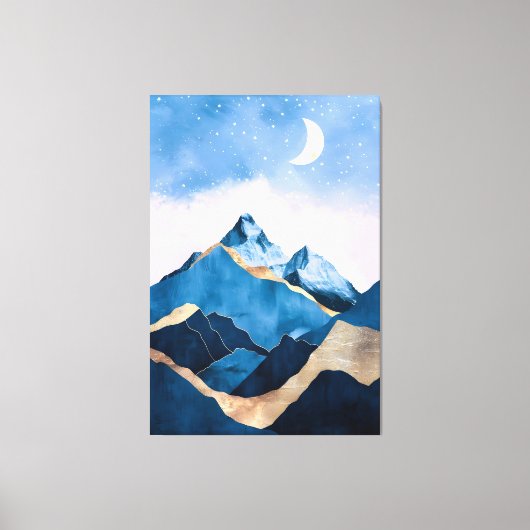 黄金の天頂の水色 キャンバスプリント (正面)