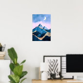 黄金の天頂の水色 ポスター (ホームオフィス)