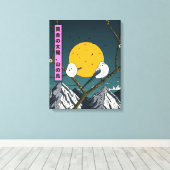 黄金の太陽と山の鳥 キャンバスプリント (インサイチュ (ウッドフロア))
