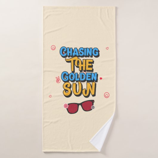 黄金の太陽を追う バスタオル (バスタオル)