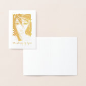 黄金の女の子の考えメッセージ 箔カード (ディスプレー)