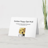 黄金の子犬が元気になる カード (裏面)