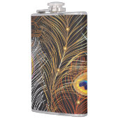 黄金の孔雀の羽:暗いパターン。 フラスク (左)