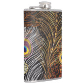 黄金の孔雀の羽:暗いパターン。 フラスク (右)