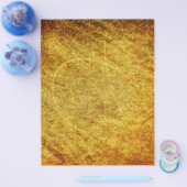 黄金の宝グランジフローラ背景テンプレート チラシ (シングル)