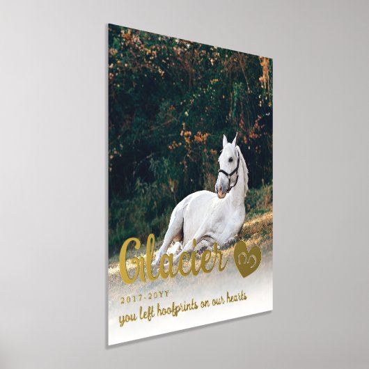 黄金の宝石碑の我々のハート馬の記念碑 箔ポスター (レイダウン)