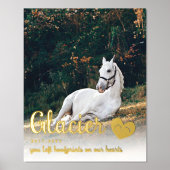 黄金の宝石碑の我々のハート馬の記念碑 箔ポスター (正面)