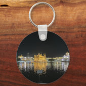 黄金の寺院のキャンバス印刷 キーホルダー (正面)