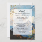 黄金の山々と雲の風景 招待状 (裏面)