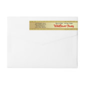 黄金の山花ラップのまわりにハニージャー食品ラベル ラップアラウンドラベル (裏面)