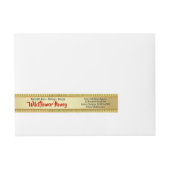 黄金の山花ラップのまわりにハニージャー食品ラベル ラップアラウンドラベル (正面)