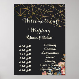 黄金の幾何学的なイベントP ポスター