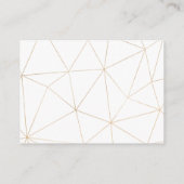 黄金の幾何学的な返信 エンクロージャーカード (裏面)