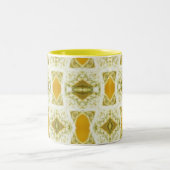 黄金の幾何学的デザイン ツートーンマグカップ (中央)