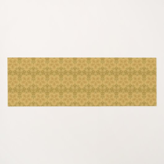 黄金の幾何学的抽象芸術アートパターン ヨガマット (裏面(横))