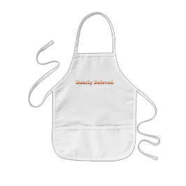 黄金の引用文を持つ聖書文字 子供用エプロン