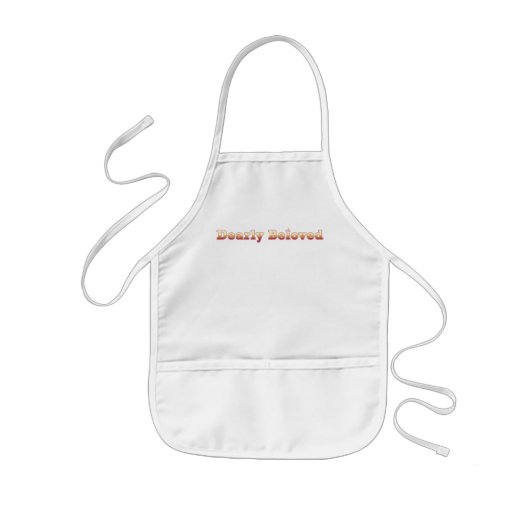 黄金の引用文を持つ聖書文字 子供用エプロン (正面)