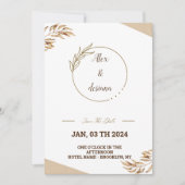 黄金の影響 招待状 (正面)