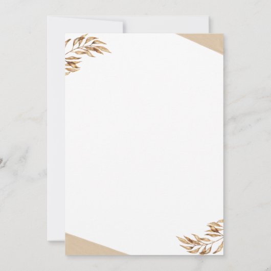 黄金の影響 招待状 (裏面)