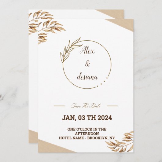 黄金の影響 招待状 (正面/裏面)