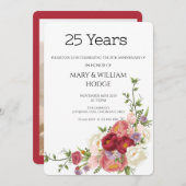 『黄金の思い出祝25年の愛』 招待状 (正面/裏面)