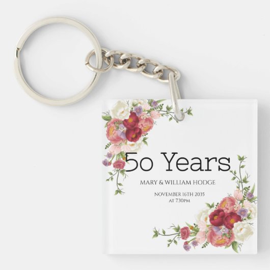 『黄金の思い出祝』（50年の愛） キーホルダー (正面)