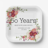 『黄金の思い出祝』（50年の愛） ペーパープレート (正面)