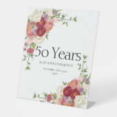 『黄金の思い出祝』（50年の愛） 台座サイン (正面)