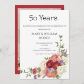 『黄金の思い出祝』（50年の愛） 招待状 (正面/裏面)