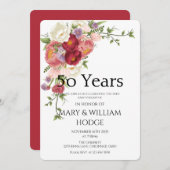 『黄金の思い出祝』（50年の愛） 招待状 (正面/裏面)