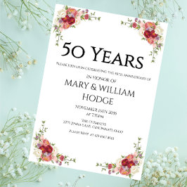 『黄金の思い出祝』（50年の愛） 招待状