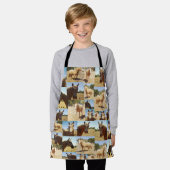 **「黄金の恵み:パロミノ写真コラージュ** エプロン (着用した状態)