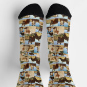 **「黄金の恵み：パロミノ写真コラージュ** ソックス (上部)