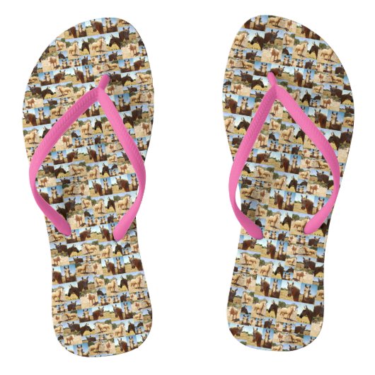 **「黄金の恵み：パロミノ写真コラージュ** ビーチサンダル (ソール)