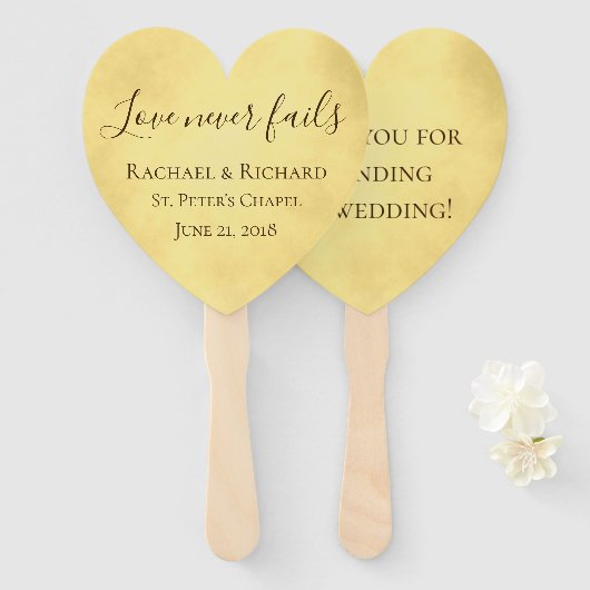 黄金の愛は決して失敗し結婚ない ハンドファン (正面&裏面)