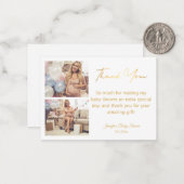 黄金の感謝してい本あなた赤ちゃんシャワー2枚 ノートカード (正面/裏面インサイチュ)