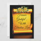 "黄金の感謝の巻永遠の記念日 サンキューカード (正面)