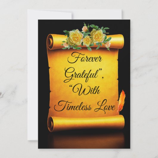 "黄金の感謝の巻永遠の記念日 サンキューカード (正面)